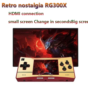 Портативная игровая консоль RG300X с ретро-ручкой, Видеоигровой плеер с IPS-экраном для PS1, Поддержка HD TV Out, Встроенные 5000 игр