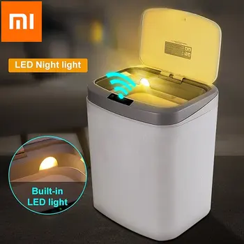Оригинальный Xiaomi Mijia умная кухня мусорное ведро Автоматический датчик ОГРН ванная комната с подсветкой корзина для мусора USB перезарядки батареи 9/16л