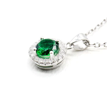 Ожерелье из натуральных камней, серебро 925 пробы с зеленым цирконием, богемный романтический стиль для женщин, Рождественский свадебный ювелирный подарок