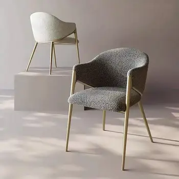 Кожаные обеденные стулья с золотыми ножками, современный дизайн гостиной, Минималистичный письменный стол на открытом воздухе, кафе Cadeira, мебель для дома WSW35XP