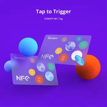 Новая наклейка SONOFF NFC Tag Ntag215 с Универсальной этикеткой 13,56 МГц, 18-миллиметровые Сверхлегкие метки, Ярлыки Автоматизации, нажмите, чтобы запустить Интеллектуальную Сцену