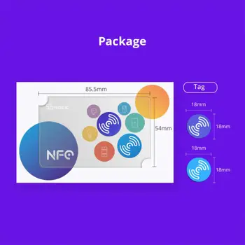 Новая наклейка SONOFF NFC Tag Ntag215 с Универсальной этикеткой 13,56 МГц, 18-миллиметровые Сверхлегкие метки, Ярлыки Автоматизации, нажмите, чтобы запустить Интеллектуальную Сцену