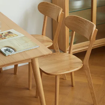 Официальный Новый японский стиль Aoliviya, Простой обеденный стул из массива дерева, светильник для спальни, роскошный стул-бабочка, Скандинавская спинка для отдыха.