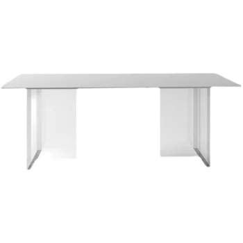 Островной столик со встроенной подвесной каменной плитой, белый минималистичный акриловый дизайнерский простой итальянский столик для маленькой семьи