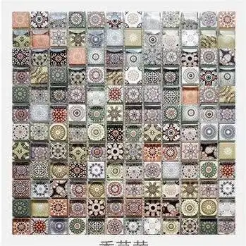 Классическая цветочная мозаика из хрусталя с принтом для настенной плитки в ванной