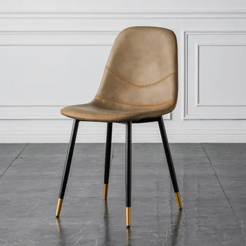 Роскошное кожаное кресло Nordic, современный дизайнерский минималистичный уличный стул, походный парикмахерский барный стул, мебель для спальни Silla Nordica