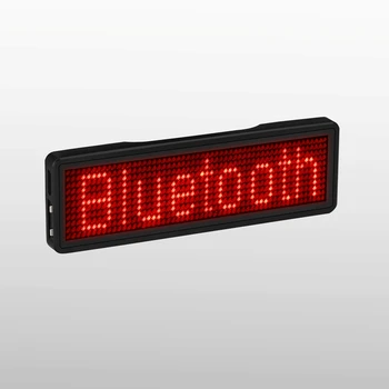 Bluetooth Светодиодный именной значок Перезаряжаемый световой знак Программируемая прокручивающаяся доска объявлений Светодиодный дисплей, тип 2