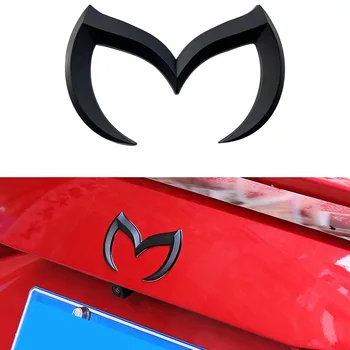 Красный Злой M Логотип, Эмблема, значок, наклейка для Mazda, все модели кузова автомобиля, наклейка на задний багажник, наклейка с паспортной табличкой, декор