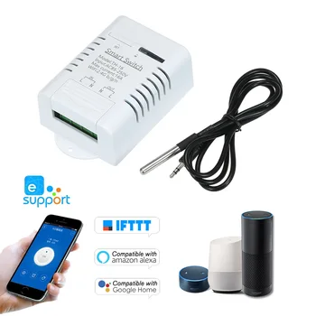 Умный Wifi-коммутатор eWeLink TH-16 16A/3000 Вт для мониторинга температуры Беспроводной комплект домашней автоматизации DS18B20 для Alexa Google Home
