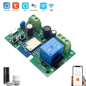 1-канальный WIFI-выключатель Tuya Smart Wireless Remote Controller DIY Wifi Light Motor Switch Таймер умного дома Работает с Alexa