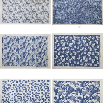 Керамическая глазурь синие и белые наклейки высокотемпературная бумага для переноса керамики Инструменты для изготовления керамики с росписью своими руками