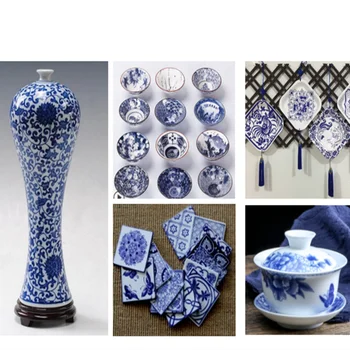Керамическая глазурь синие и белые наклейки высокотемпературная бумага для переноса керамики Инструменты для изготовления керамики с росписью своими руками