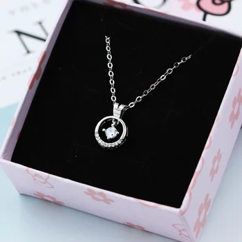 Корейская версия медного посеребренного ожерелья, женская милая круглая цепочка с прекрасным темпераментом, короткая цепочка для ключиц