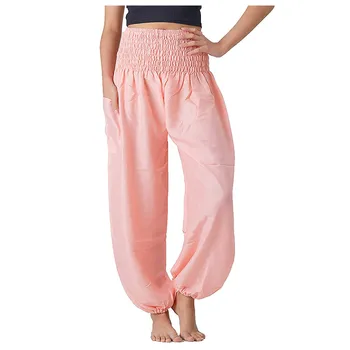 Женские удобные брюки в стиле хиппи, пижама в стиле бохо, пижамные штаны, брюки для йоги, свободные брюки в стиле бохо, стрейчевые брюки для женщин, для миниатюрных женщин